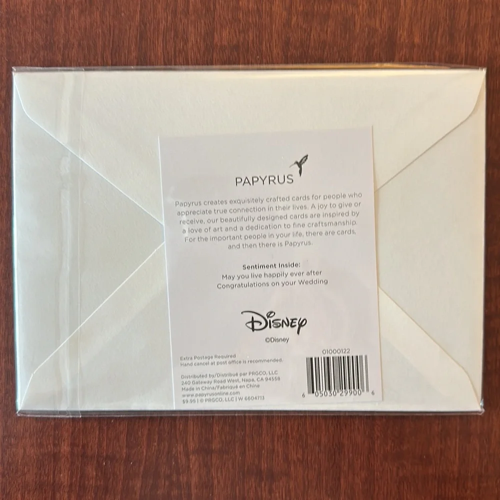 Papyrus Disney’s Cinderella’s Castle & Cinderella’s Carriage Wedding Cards